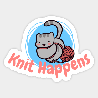 Knit Happens Sticker